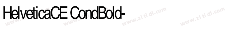 HelveticaCE CondBold字体转换